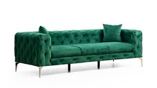 Canapea fixa COMO, 3 locuri, verde, 237x90x70 cm