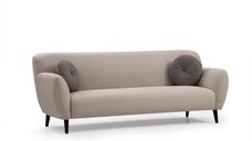 Canapea fixa ENNA, 3 locuri, bej, 220x87x87 cm