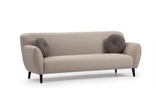 Canapea fixa ENNA, 3 locuri, bej, 220x87x87 cm