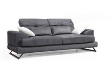 Canapea fixa FRIDO, 3 locuri, antracit, 225x92x79 cm
