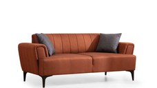 Canapea fixa HAMLET, 2 locuri, rosu de tigla, 180x95x77 cm