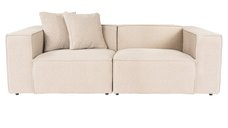 Canapea fixa LORA, 2 locuri, piersica, 220x108x65 cm