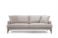 Canapea fixa PAPIRA, 2 locuri, bej, 175x90x88 cm - 1