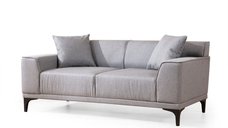 Canapea fixa PETRA, 2 locuri, gri deschis, 165x86x87 cm