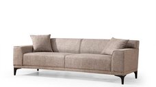 Canapea fixa PETRA, 3 locuri, cafeniu, 215x86x87 cm