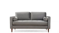 Canapea fixa ROME, 2 locuri, gri deschis, 175x90x70 cm