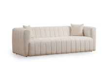 Canapea fixa ROYAL, 3 locuri, crem, 225x90x75 cm