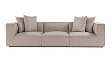 Canapea fixa SORA, 3 locuri, bej nisip, 270x95x65 cm