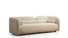 Canapea fixa VICTORIA, 3 locuri, crem, 228x90x74 cm