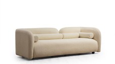 Canapea fixa VICTORIA, 3 locuri, crem, 228x90x74 cm