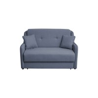 Canapea GALA extensibila, 2 locuri, cu arcuri si lada depozitare, albastru, 143x98x98 cm - 1