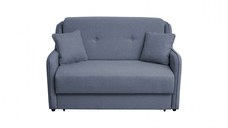 Canapea GALA extensibila, 2 locuri, cu arcuri si lada depozitare, albastru, 143x98x98 cm