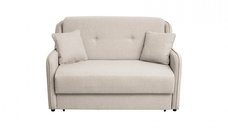 Canapea GALA extensibila, 2 locuri, cu arcuri si lada depozitare, bej, 143x98x98 cm