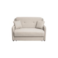 Canapea GALA extensibila, 2 locuri, cu arcuri si lada depozitare, bej, 143x98x98 cm - 1