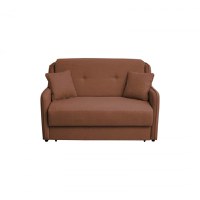 Canapea GALA extensibila, 2 locuri, cu arcuri si lada depozitare, caramiziu, 140x100x95 cm - 1