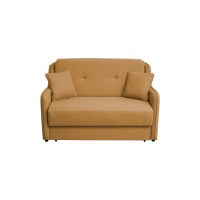 Canapea GALA extensibila, 2 locuri, cu arcuri si lada depozitare, galben, 140x100x95 cm - 1