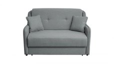 Canapea GALA extensibila, 2 locuri, cu arcuri si lada depozitare, gri deschis, 143x98x98 cm