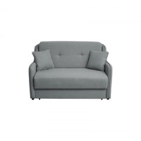 Canapea GALA extensibila, 2 locuri, cu arcuri si lada depozitare, gri deschis, 143x98x98 cm - 1