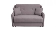 Canapea GALA extensibila, 2 locuri, cu arcuri si lada depozitare, gri maroniu, 143x98x98 cm