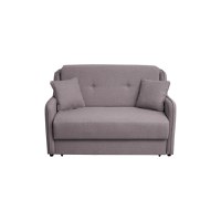 Canapea GALA extensibila, 2 locuri, cu arcuri si lada depozitare, gri maroniu, 143x98x98 cm - 1