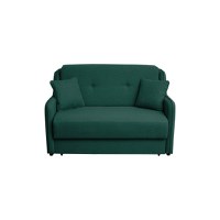 Canapea GALA extensibila, 2 locuri, cu arcuri si lada depozitare, verde inchis, 143x98x98 cm - 1