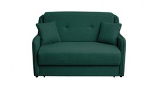 Canapea GALA extensibila, 2 locuri, cu arcuri si lada depozitare, verde inchis, 143x98x98 cm