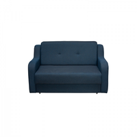Canapea GINA extensibila, 2 locuri, cu arcuri si lada depozitare, albastru, 160x100x95 cm - 1