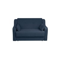 Canapea GINA II extensibila, 2 locuri, cu arcuri si lada depozitare, albastru inchis, 155x100x95 cm - 1