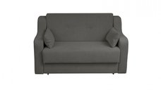Canapea GINA II extensibila, 2 locuri, cu arcuri si lada depozitare, gri inchis, 155x100x95 cm
