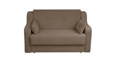 Canapea GINA II extensibila, 2 locuri, cu arcuri si lada depozitare, maro deschis, 155x100x95 cm