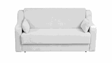 Canapea GINA XL II extensibila, 3 locuri, cu arcuri si lada depozitare, gri deschis, 190x100x95 cm