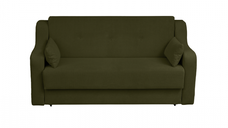 Canapea GINA XL II extensibila, 3 locuri, cu arcuri si lada depozitare, verde inchis, 190x100x95 cm