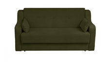 Canapea GINA XL II extensibila, 3 locuri, cu arcuri si lada depozitare, verde inchis, 190x100x95 cm