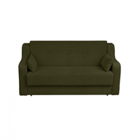 Canapea GINA XL II extensibila, 3 locuri, cu arcuri si lada depozitare, verde inchis, 190x100x95 cm - 1