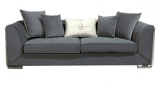 Canapea MAJESTY fixa, 3 locuri, gri, 232x90x76 cm