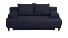 Canapea MARIA extensibila, 3 locuri, cu arcuri si lada depozitare, albastru marin, 195x97x76 cm