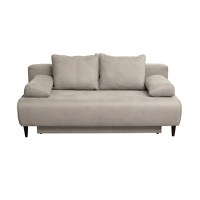 Canapea MARIA extensibila, 3 locuri, cu arcuri si lada depozitare, bej, 195x97x76 cm - 1