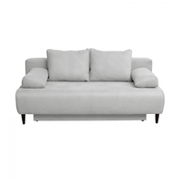 Canapea MARIA extensibila, 3 locuri, cu arcuri si lada depozitare, gri deschis, 195x97x76 cm - 1