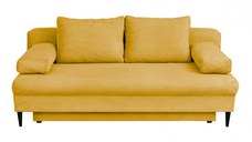 Canapea MILANO ONE extensibila, 3 locuri, cu arcuri si lada depozitare, galben, 200x95x95 cm