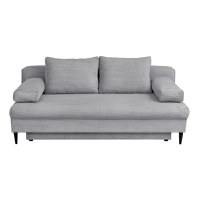 Canapea MILANO ONE extensibila, 3 locuri, cu arcuri si lada depozitare, gri, 200x95x95 cm - 1