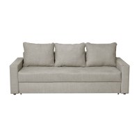 Canapea NICO II 3L extensibila, 3 locuri, cu arcuri si lada depozitare, bej, 220x85x75 cm - 1