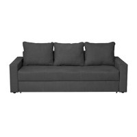 Canapea NICO II 3L extensibila, 3 locuri, cu arcuri si lada depozitare, gri antracit, 220x85x75 cm - 1