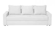 Canapea NICO II 3L extensibila, 3 locuri, cu arcuri si lada depozitare, gri deschis, 220x85x75 cm