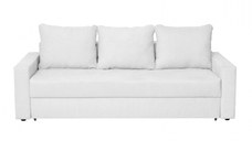 Canapea NICO II 3L extensibila, 3 locuri, cu arcuri si lada depozitare, gri deschis, 220x85x75 cm