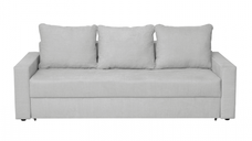 Canapea NICO II 3L extensibila, 3 locuri, cu arcuri si lada depozitare, gri deschis, 220x85x75 cm