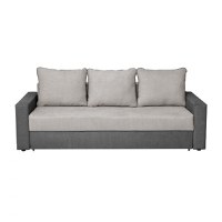 Canapea NICO II 3L extensibila, 3 locuri, cu arcuri si lada depozitare, gri inchis + gri deschis, 220x85x75 cm - 1