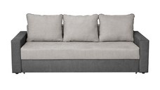 Canapea NICO II 3L extensibila, 3 locuri, cu arcuri si lada depozitare, gri inchis + gri deschis, 220x85x75 cm