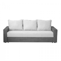 Canapea NICO II 3L extensibila, 3 locuri, cu arcuri si lada depozitare, gri inchis + gri deschis, 220x85x75 cm - 1