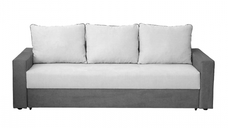 Canapea NICO II 3L extensibila, 3 locuri, cu arcuri si lada depozitare, gri inchis + gri deschis, 220x85x75 cm