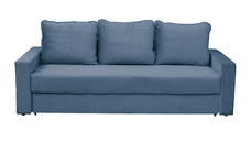 Canapea NICO II extensibila, 3 locuri, cu arcuri si lada depozitare, albastru, 220x85x75 cm